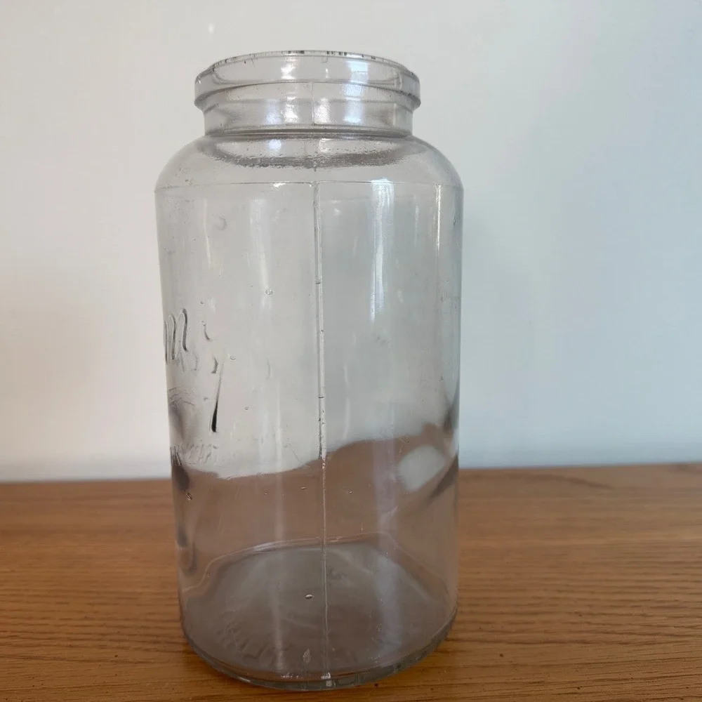ECONOMY KERR Antique‎ Canning Jar Clear Glass Quart Jar Made in Portland, Oregon